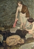 Ricostruzione di sepoltura neandertaliana allo Smithsonian Institute di Washington, anni ‘70.