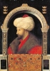 Maometto II conquistò Costantinopoli nel 1453, a soli 21 anni, ponendo fine all’Impero bizantino. Tavola di Gentile Bellini del 1480. (Londra, National Gallery)