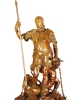 Statua in bronzo di Leone Leoni del 1551. Nelle vesti di antico guerriero romano l’imperatore tiene ai suoi piedi, in catene, il bieco Furore della guerra. (Madrid, Prado)