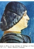 Ludovico il Moro in una miniatura di Giovanni Ambrogio de Predis. (Milano, Biblioteca Trivulziana)