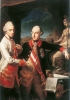 Giuseppe II d’Austria insieme al fratello Leopoldo, granduca di Toscana e suo successore. Ritratto di Giovanni Panealbo, della seconda metà del Settecento. (Torino, Galleria Sabauda)