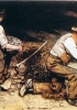Il dipinto di Gustave Courbet del 1849 è un’esplicita denuncia delle condizioni dei lavoratori nella metà dell’Ottocento. Il dipinto è andato perduto durante il bombardamento di Dresda nella seconda guerra mondiale. (Collezione privata)