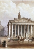 La banca d’Inghilterra, a Londra, in una litografia del 1851. Alle banche centrali di tutti i paesi europei, sull’esempio inglese, era affidato il compito di stabilire i tassi di interesse e di emissione delle monete.