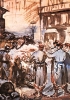 L’esercito spara contro le barricate dei comunardi nelle vie di Parigi. Acquerello di Édouard Manet del 1871. (Budapest, Museo Nazionale)