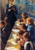Un dipinto di Demetrio Cosola del 1890. Con la laicizzazione della scuola la figura della maestra sostituisce quella del parroco. (Torino, Galleria Civica d’Arte Moderna e Contemporanea)