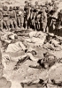 Fotografia dei soldati intorno ai cadaveri dei nemici uccisi. La guerra costò 3.300 morti all’Italia e 14.000 all’Impero ottomano.