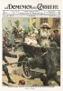 L’attentato di Sarajevo, in cui vennero uccisi l’arciduca Francesco Ferdinando, erede al trono d’Austria, e sua moglie. Disegno di Achille Beltrame per la copertina della «Domenica del Corriere» del 5 luglio 1914.
