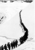 Gran parte delle battaglie dell’esercito italiano si svolsero sulle Alpi. Fotografia del 1916.