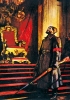 Una guardia rossa nella sala del trono del Palazzo d’Inverno a Pietrogrado. Ormai i bolscevichi si sono impadroniti del potere. Particolare dal dipinto L’inevitabile di S. Lukin. (Lord’s Gallery)