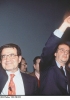 Walter Veltroni alla convention dell’Ulivo il 23 marzo 1996. Veltroni dopo la vittoria elettorale divenne vicepresidente del consiglio e ministro dei beni culturali. (Foto Almasio & Cavicchioni - Grazia Neri)