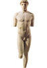 Efebo giovanetto, in una scultura di Krìtios del 480 a.C. circa. Questa statua segna un momento importante nella statuaria greca con il passaggio dallo stile arcaico, più rigido, allo stile cosiddetto «severo», più plastico. (Atene, Museo dell’Acropoli)
