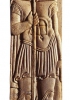 Un soldato in armi in una placchetta d’osso del IV secolo a.C. (Palestrina, Museo archeologico nazionale)