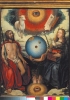 Jan Provost, Allegoria della cristianità, 1525 ca. La terra è al centro di tutte le attenzioni a lei rivolte dalla Trinità divina (l’occhio che rappresenta Dio, Gesù e la colomba dello Spirito santo).
Parigi, Museo del Louvre. 