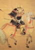 Ritratto equestre del samurai Hosokawa Sumimoto.
Tokyo, Biblioteca Eisei.