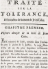 Voltaire, Trattato sulla tolleranza 1763. 
Parigi, Bibliothéque nationale de France.