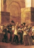 Louis-Leopold Boilly, Il trionfo
di Marat (particolare), 1794.
Lille, Musée des Beaux-Arts.
Nell’aprile 1793 Marat fu processato,
su denuncia dei girondini, e assolto
dal Tribunale rivoluzionario.
Qui vediamo i suoi numerosi
seguaci che lo accompagnano
in trionfo a riprendere il suo posto
alla Convenzione.
