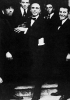 Roma, giugno 1924. Giacomo
Matteotti in un’immagine (sorridente
al centro) pochi giorni prima del suo
assassinio da parte dei fascisti.