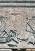 Navi mercantili, in un mosaico del II secolo d.C. Il mosaico decorava la casa di un armatore navale di Rimini. (Rimini, Museo civico - Foto G. Casadei)