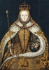 Hilliard, Nicholas (attr.), Elisabetta I d'Inghilterra, ritratto dell'incoronazione, primo decennio del XVII sec. Olio su tavola (Londra, National Portrait Gallery)