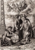 Hevlius, Johannes, Machina Coelestis, Danzica 1673. Frontespizio raffigurante Niccolò Copernico in piedi al centro