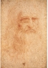 Leonardo da Vinci, Autoritratto, dopo il 1515. Disegno a sanguigna (Torino, Biblioteca Reale)