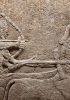 Bassorilievo che raffigura arcieri in battaglia su carro da guerra, Museo delle Civiltà Anatoliche, Ankara, Turchia.