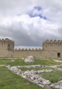 Ricostruzione di una fortezza hittita, Hattusa, presso Bogazkoy, in Turchia.