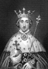 Ritratto di Riccardo II (1367-1400). Re d’Inghilterra dal 1377 al 1399. Incisione di Bocquet. 