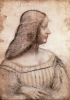 Isabella d'Este, (Ferrara 1474, Roma 1539). Marchesa di Mantova.
Leonardo Da Vinci, 1499-1550: disegno, carboncino, ocra, biacca su carta, Musée du Louvre, Parigi