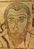 Paolo nel particolare di un graffito di un sepolcro cristiano del IV secolo. (Roma, Museo laterano - AISA)