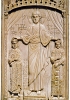 Ottone II e Teofano protetti da Dio, in una copertina di avorio del 973 circa. I due personaggi sono raffigurati come sovrani bizantini. (Parigi, Musée National du Moyen Age)